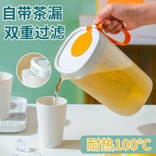 可放冰箱冷水壶带茶漏家用大容量塑料杯耐高温储水夏季饮料凉水桶