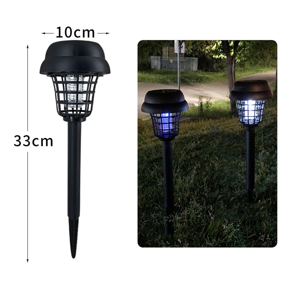 Lámpara solar redonda para matar mosquitos, lámpara repelente de mosquitos, lámpara LED para exteriores, trampa y mata mosquitos para patio, lámpara de patio, lámpara de paisaje con efecto de llama image 8