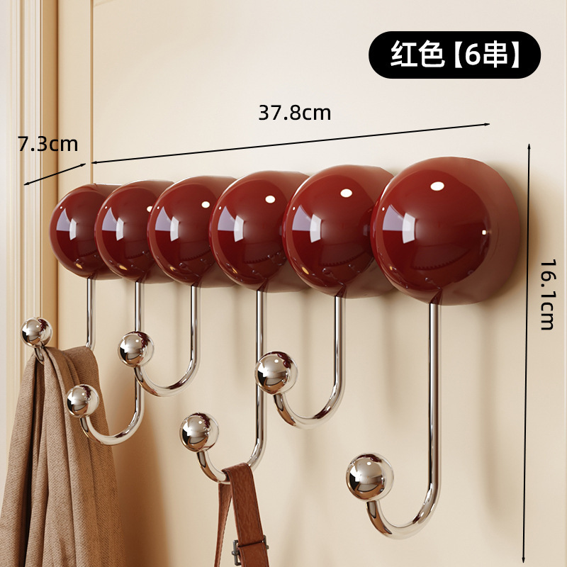 家庭用吸盤フック、パンチングなし、衣類や帽子の収納ラック、アンティークスタイルの強力なフック、洋服フック収納ラック|undefined