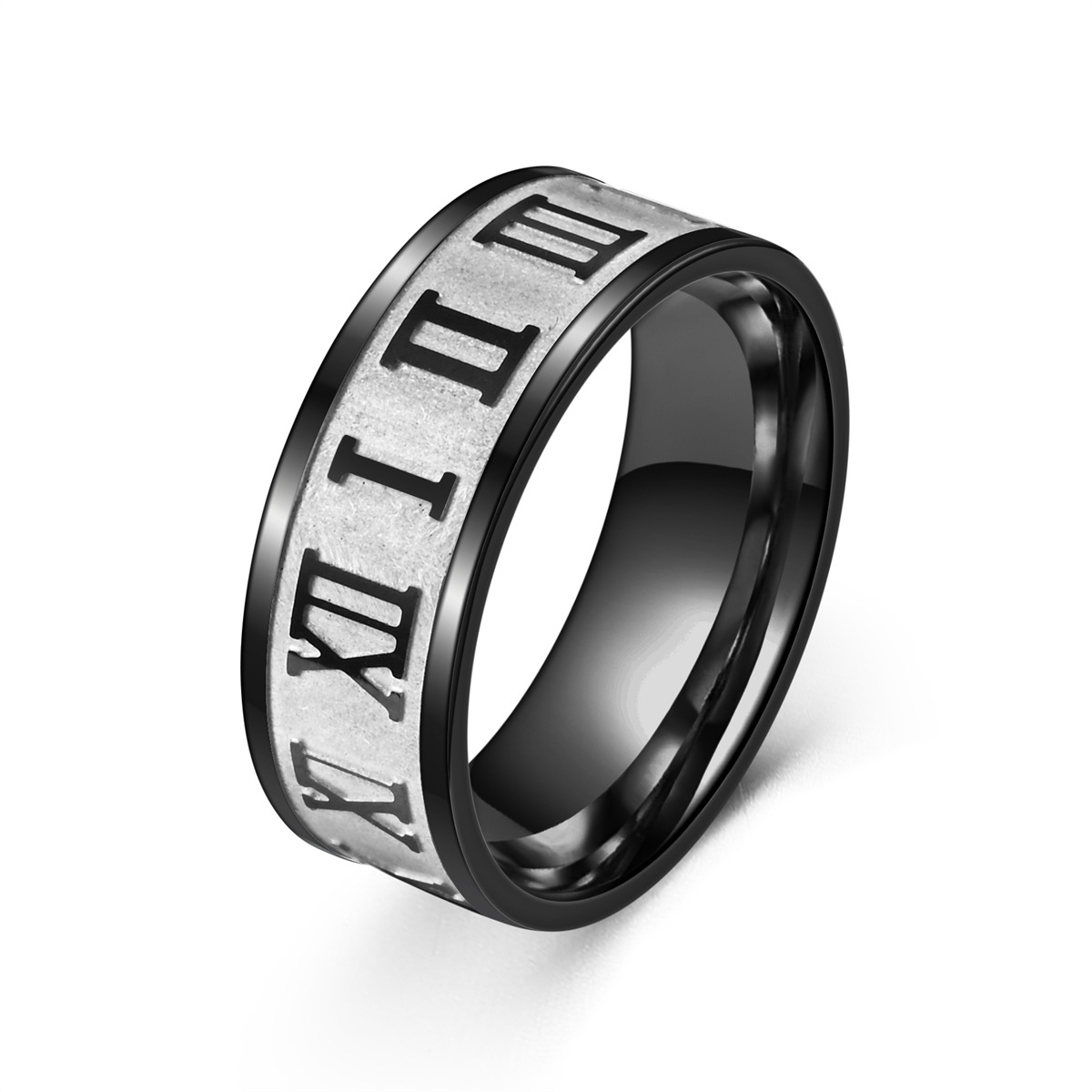 10g Weight Rings Classification 12, 7 Ring Size 1 Piece Quantity Daily, Street Occasion 304 Stainless Steel Material Letter Pattern All Seasons Season Men's Gender Retro, Punk Style Retro Punk Letter 304 Stainless Steel Men's Rings Punk Rings 3