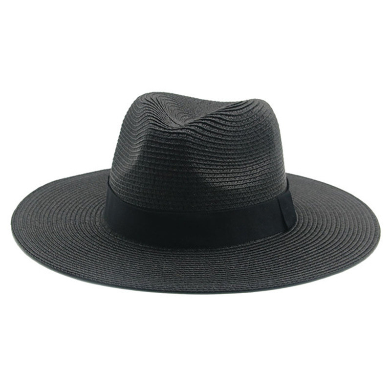 Unisex Basic Solid Color Flat Eaves Straw Hat display picture 3