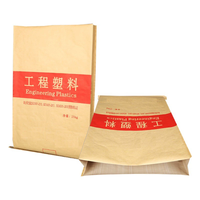 Химическая Упаковка Бумажный полиэтиленовый пакет Крафт-бумага сплетенный мешок инженерства пластиковый край шва 3 составной мешок