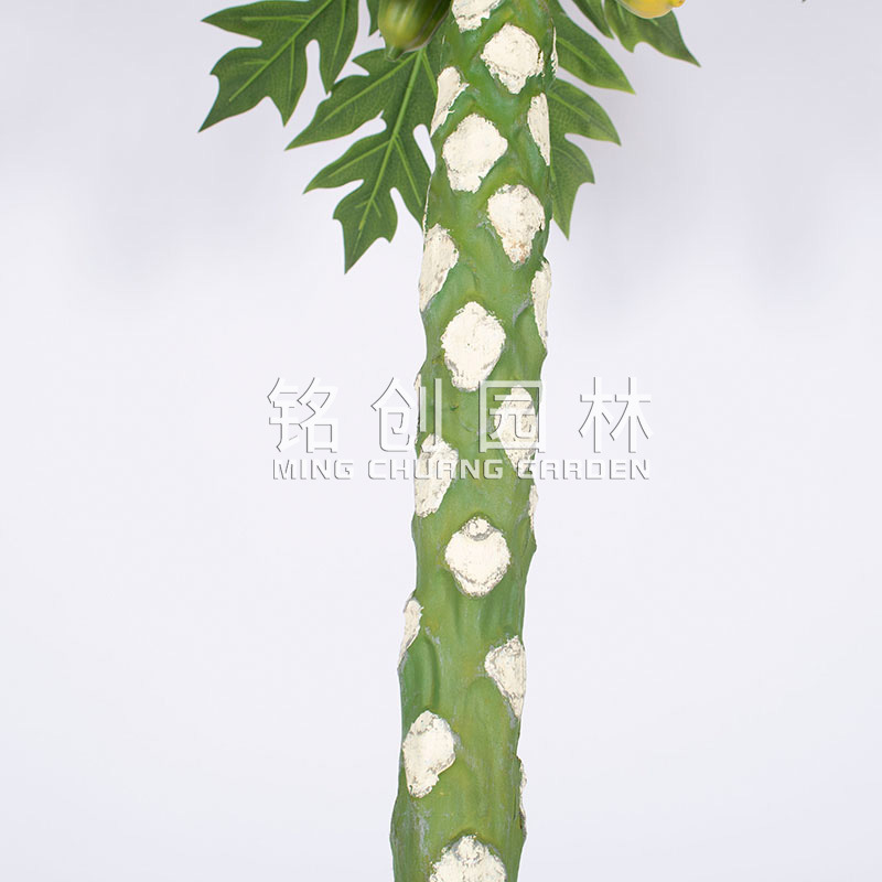 Plantas de simulación, árboles de longevidad, plantas verdes, plantas en macetas de interior, decoración de paisajismo, árboles frutales de simulación a gran escala, árboles de papaya