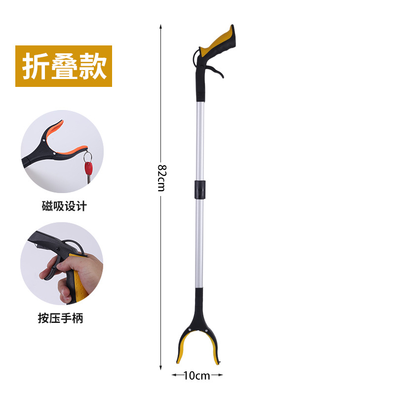 Clip de basura plegable al por mayor mango de recogida sanitario pick-up abrazadera de fuego de acero inoxidable Dispositivo de recogida de basura clip largo image 16