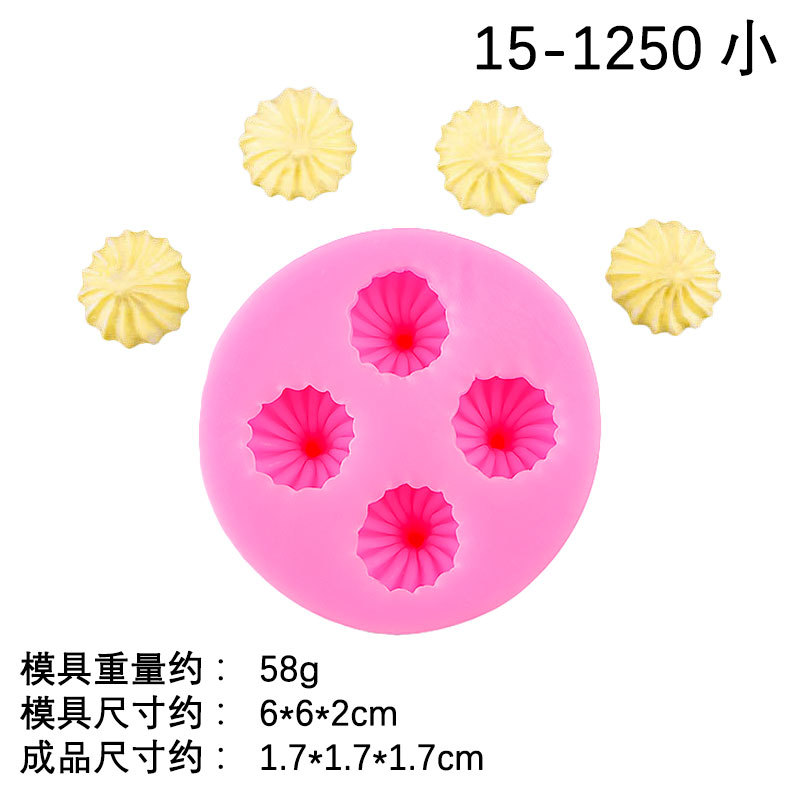 Grandes y pequeñas partículas crema molde de silicona pastel postre Decoración Accesorios fondant chocolate molde para hornear