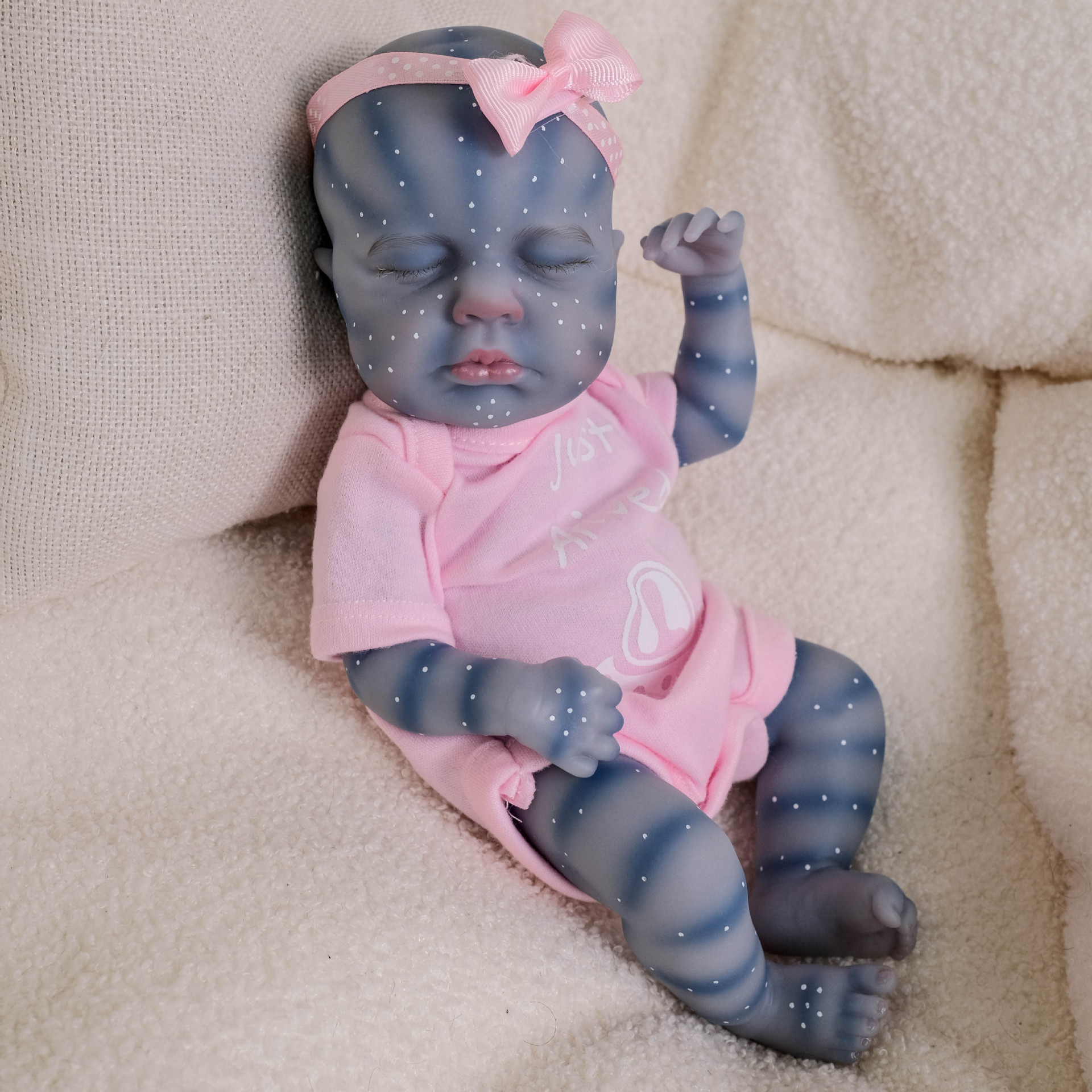 Muñeca de simulación de mono rosa de 27CM LOULOU Avatar pintada a mano para enviar regalos de juguete para niños bebé