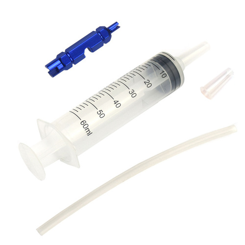 Mountain bike vacuum tube patching self-sealing liquid filling tool hose syringe set accessories