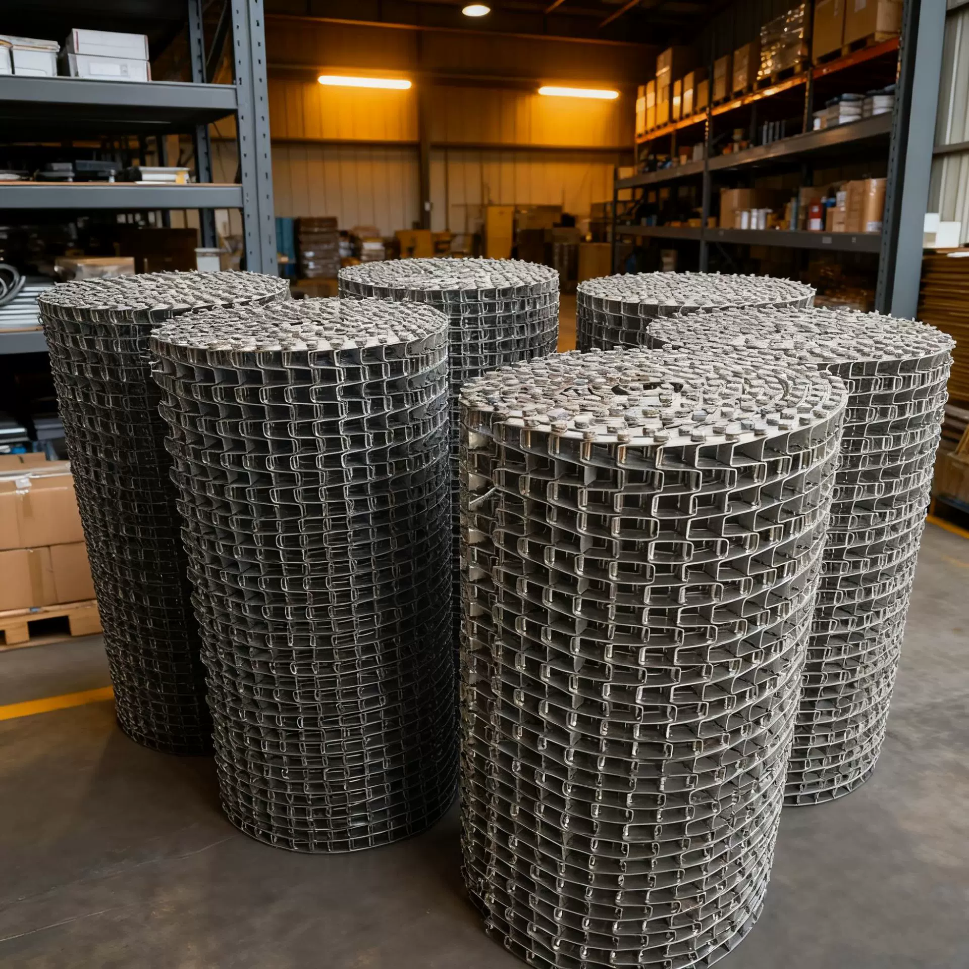 输送机网带水草垃圾打捞U型长城网带工业流水大节距马蹄链网带