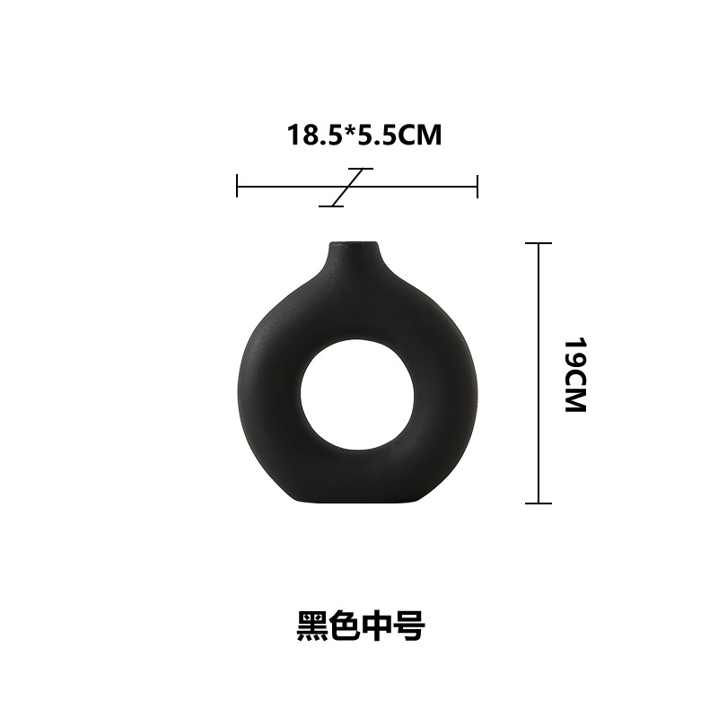 Amazon creativo donuts flor de cerámica flor de alto nivel de sensación de sala de estar comedor geometría decoración decorativa de mesa