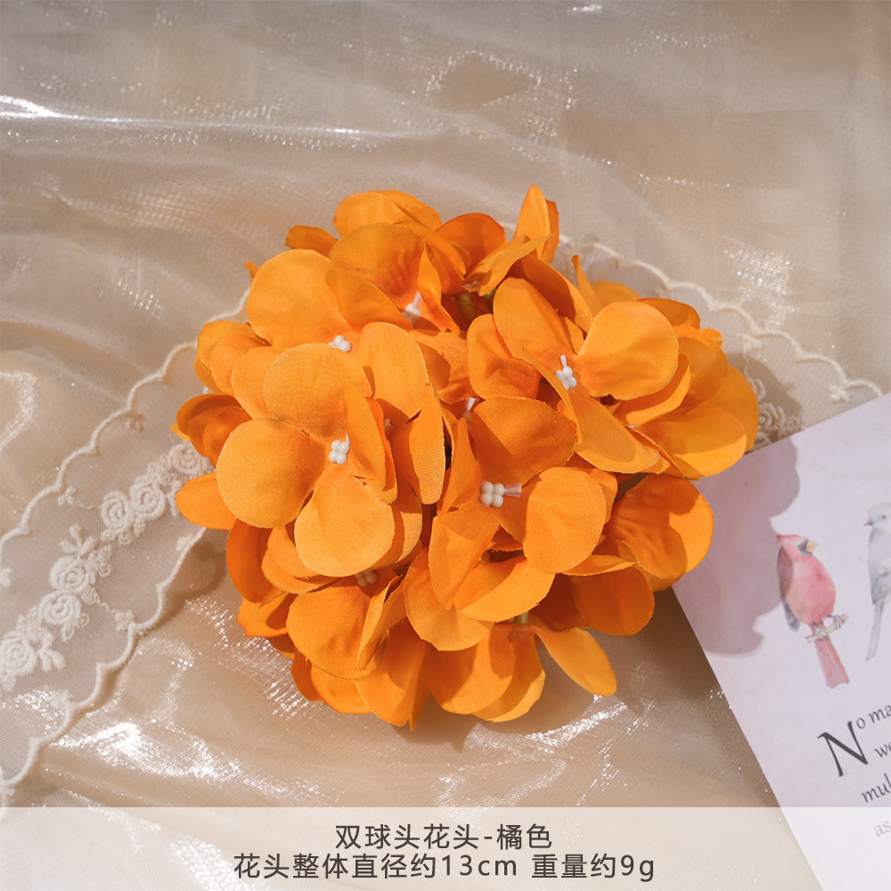 YG-더블 헤드 플라워 헤드-오렌지