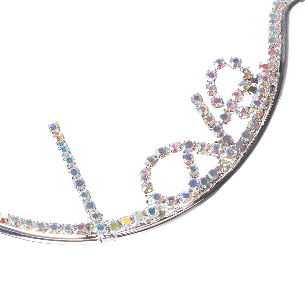 AliExpress Venta caliente rhinestone gafas Marco europeo y americano personalizado cartas cara joyería brillante accesorios ojo marco