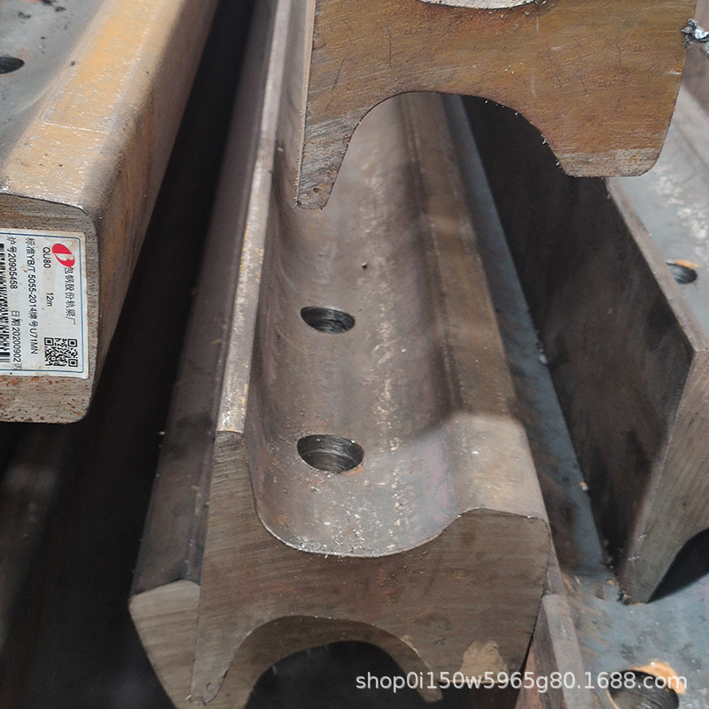 泓洛销售 现货钢轨 起重轨70KG-QU120铁轨 配件全