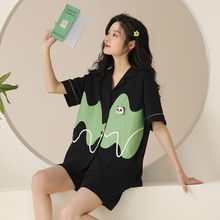 【纯棉】睡衣女士薄款短袖短裤甜美卡通休闲两件套装家居服可外穿