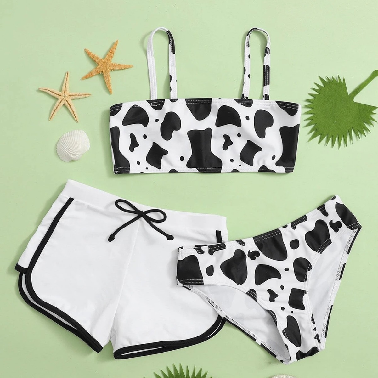 New children's swimsuit printed sling split swimsuit girls three-piece swimsuit factory wholesale spot