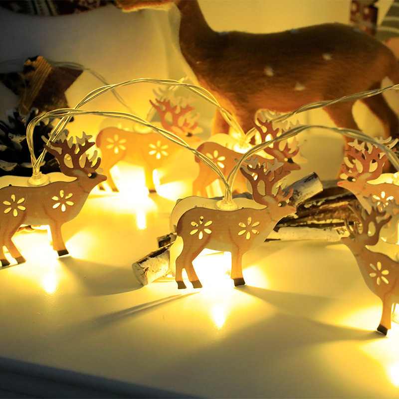 2023ledクリスマス鉄芸サンタクロース雪だるま鹿クリスマスツリークリスマス靴下要素ミックス装飾灯|undefined