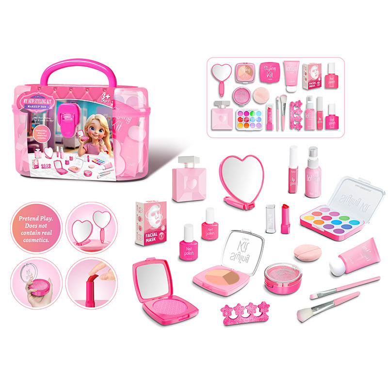 Navidad infantil imitación de sombras de ojos maquillaje juguetes de maquillaje para niñas en el hogar no borrable princesa maquillaje cubierta
