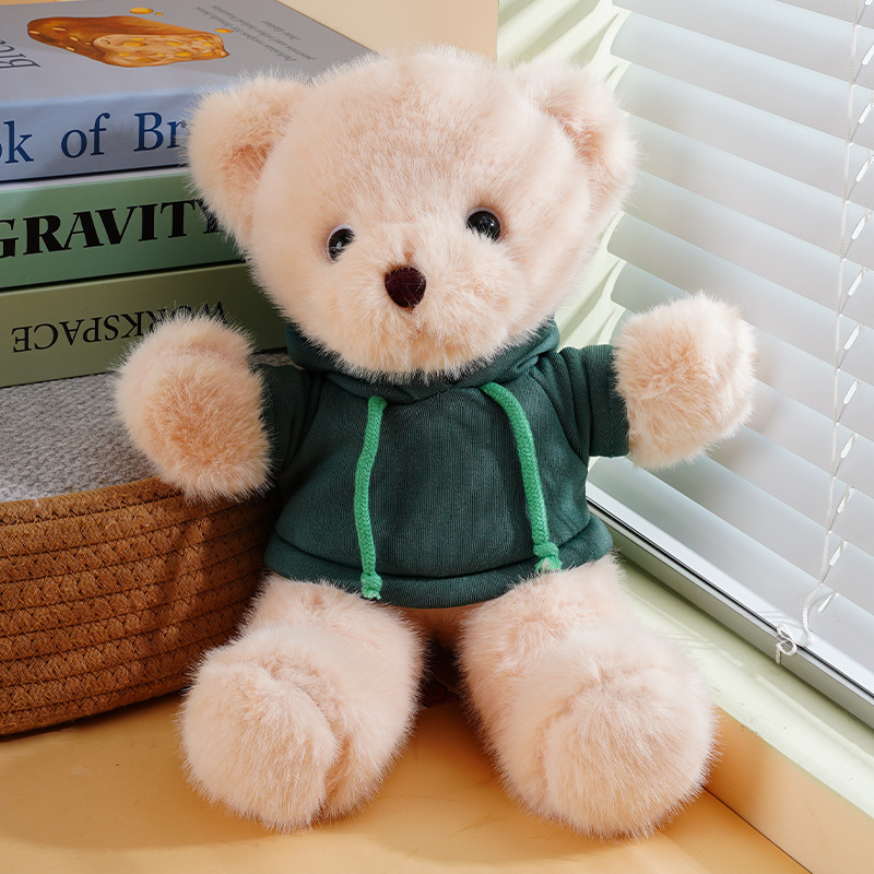 Doble párpado oso de peluche máquina de agarre muñeca visón terciopelo abrazo oso muñeca regalo corporativo juguete de peluche logo