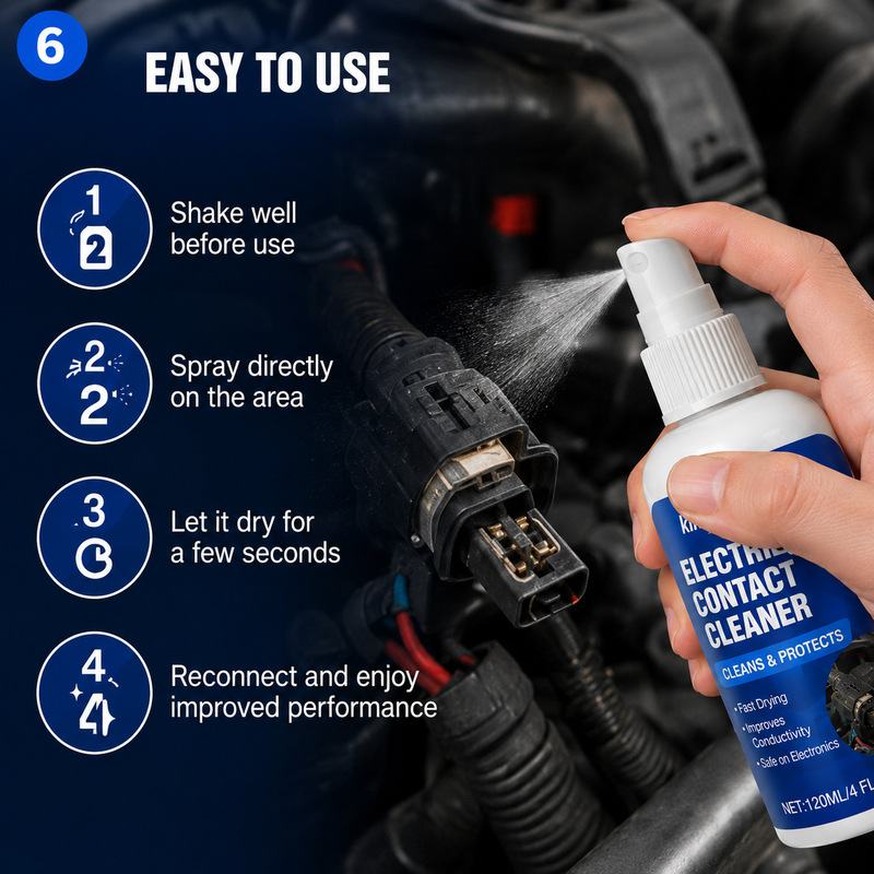 KineShineX Car Electrical Cleaner Quick-Drying Electronics Cleaner Car Electrical Plug Dust Remover
