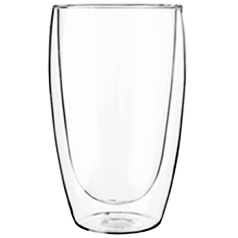 Taza de vidrio con aislamiento de doble capa de borosilicato taza de leche en forma de huevo taza de café taza de jugo de vidrio