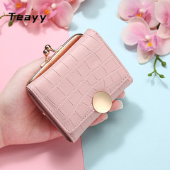 錢包短款2022新款摺疊零錢包錢夾多卡位搭扣錢夾包包女士錢包批發