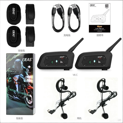 EJEAS neutral accessory Motorcycle Helmet Headset - ejeas-v6c-pro-neutral-ear-hook-type-ejeas-arm-bag-double-pack