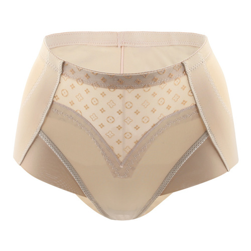 Manufacturer wholesale cross-border presbyopia mid-high waist tummy control pants body shaping body lace breathable large size women's briefs