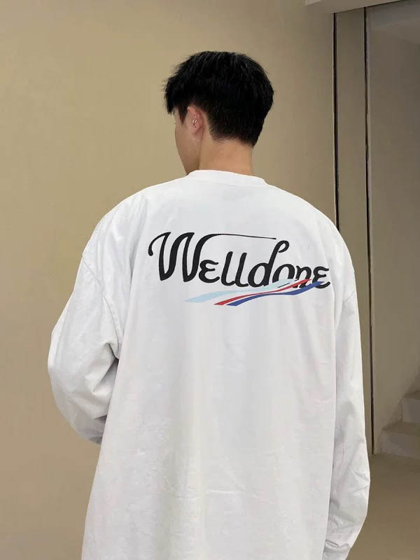 WE11DONE TRACK ニッチトレンドブランド アメリカンメンズ カップル 秋冬 インナー ボトリングシャツ トップス 長袖 Tシャツ|undefined
