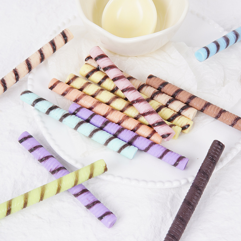 PVC擬似ねじチョコレート棒威化ビスケット棒DIY手作りデザートケーキチーズ棒装飾部品|undefined
