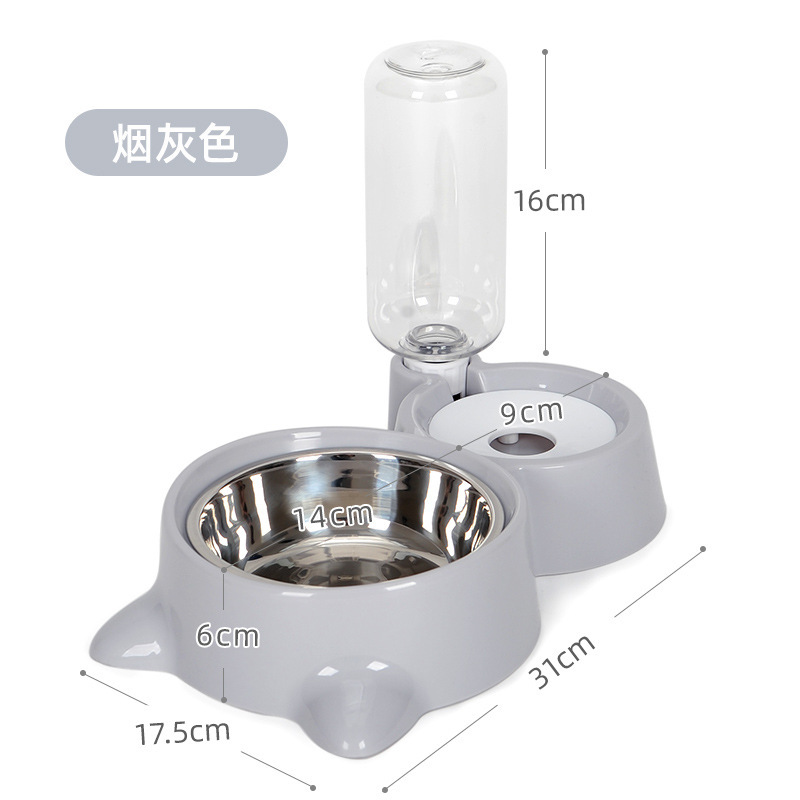 猫碗狗碗狗盆双碗自动饮水喂食双碗蓄水碗中小型犬食盆猫碗|undefined