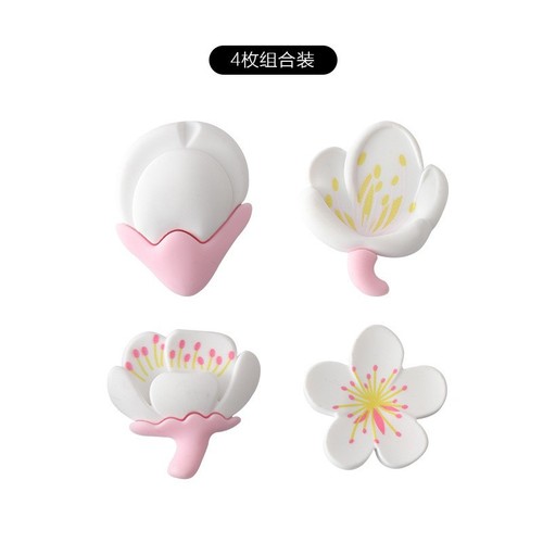 Creative fresh pastoral flowers refrigerator magnet cartoon flower sunflower resin decorative black and white board magnetic sticker