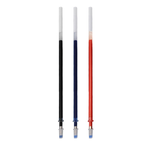 Factory supplies 0.5mm refill, black red and blue bullet tip, needle tip, water-based carbon refill, gel pen wholesale