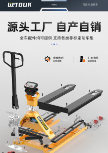 Electronic Forklift Scale Manual Hydraulic Pallet Truck with Weighing Forklift Pallet Truck Floor Scale 2 Tons