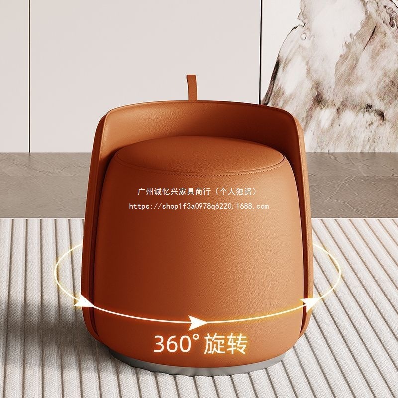 简约现代实木圆凳卧室化妆凳轻奢可旋转客厅茶桌化妆椅子换鞋矮凳|undefined
