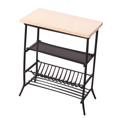 Miniature Food Play Mini Furniture 1:12 Scale Bookshelf Kitchen Iron Shelf Display Rack Dollhouse