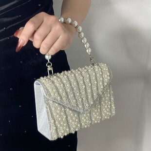 2025 Cross-border Evening Bag Explosive High-end Pearl Bag Luxury Rhinestone Celebrity Evening Bag Wedding Banquet