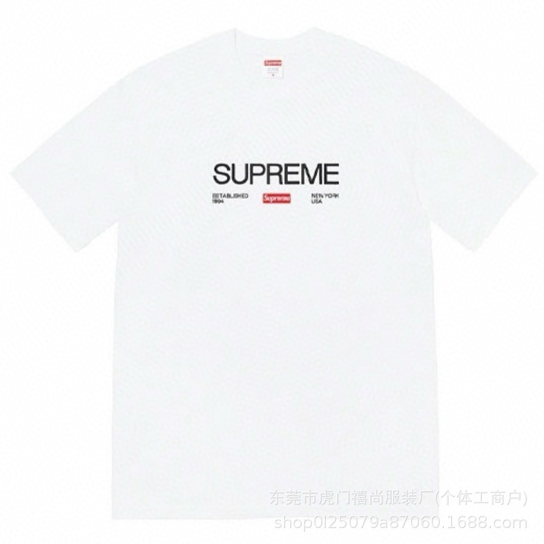 クロスボーダー25ss美潮Supreme文字プリントラウンドネック半袖男女兼用カジュアルTシャツ純綿快適|undefined
