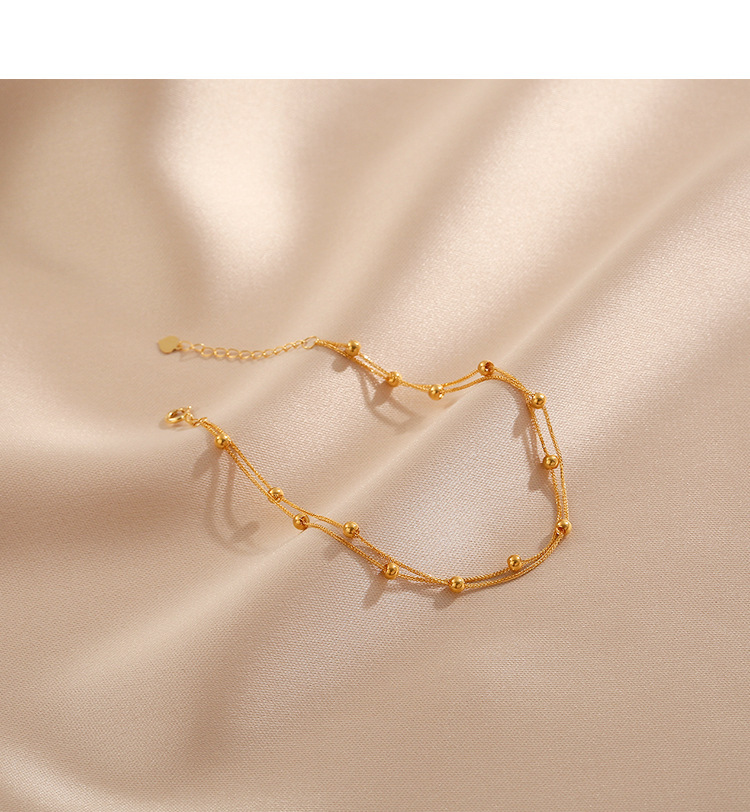 304 Stainless Steel Chain Material 1 Piece Quantity Simple Style Geometric Solid Color Titanium Steel Plating 18k Gold Plated Bracelets