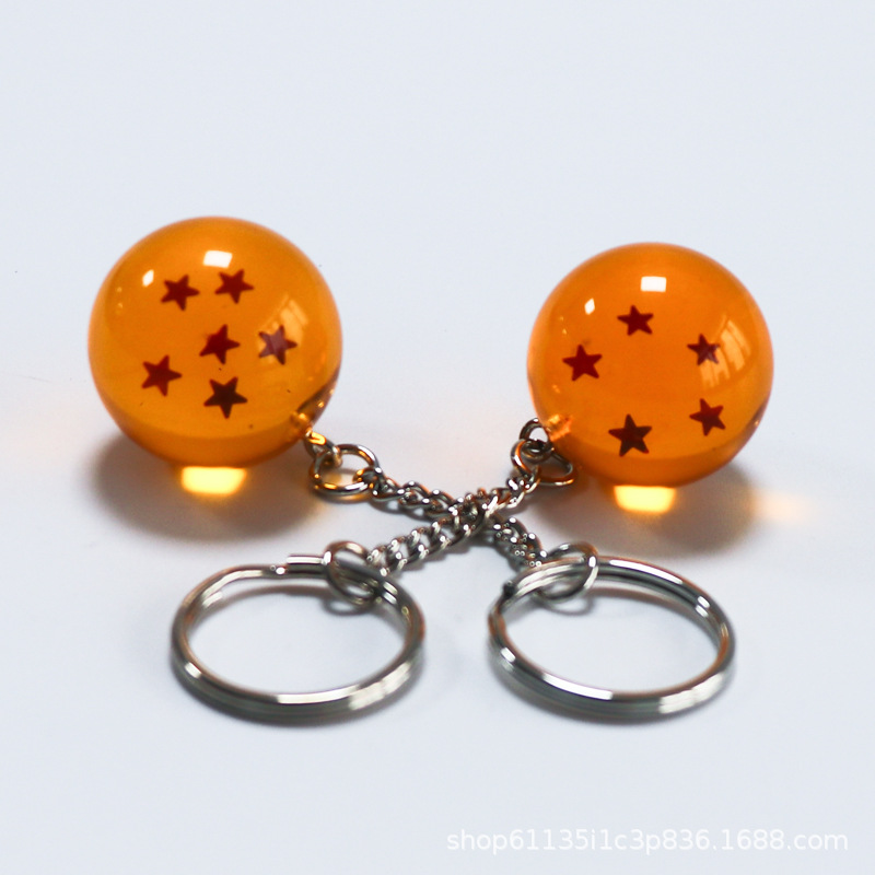 Los fabricantes pueden vender al por mayor Dragon Ball llavero Dragon Ball bola de cristal resina llavero Dragon Ball bola de cristal