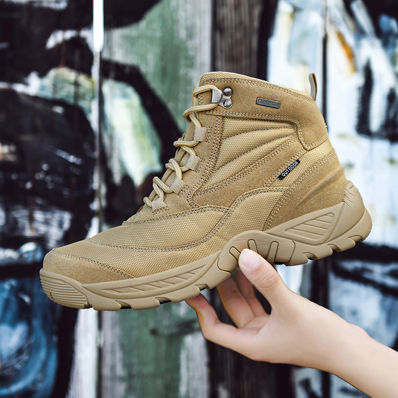 Botas al aire libre transfronterizas para hombres, botas de combate de gran tamaño, botas de herramientas de comercio exterior, botas de vuelo para hombres, botas tácticas para hombres, botas de desierto altas