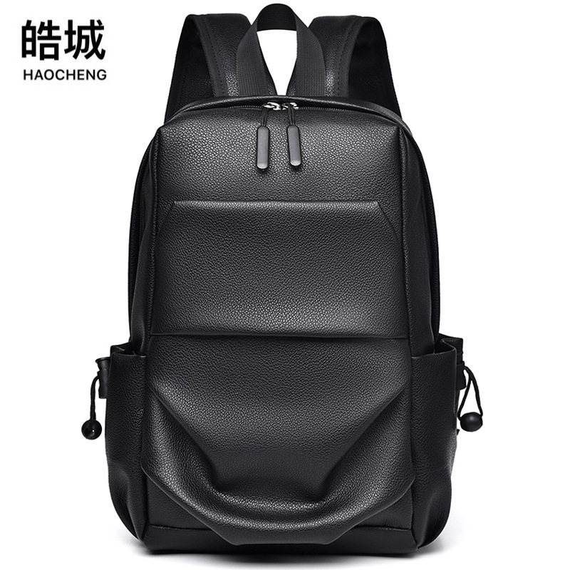 Amazon invierno nueva mochila de cuero suave para hombres casuales viajes de negocios mochila de viaje ligera mochila escolar al por mayor