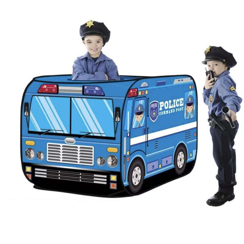 Children's foldable tent toy for indoor and outdoor use, car, fire truck, police car, school bus playhouse, cross-border Amazon