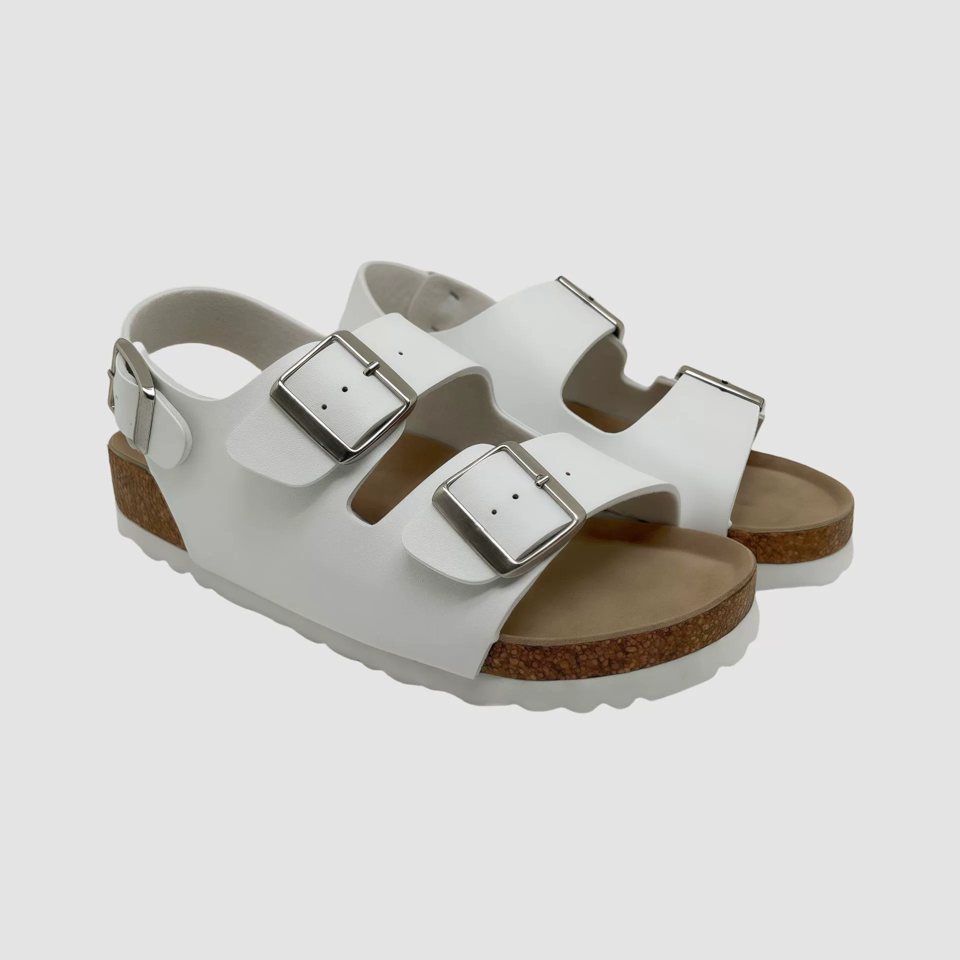 Сандалии Sanpo с пробковой толстой подошвой Birken, мужские и женские, оригинальные, плоская подошва, ленивые шлёпанцы, полуперетяжка Boken