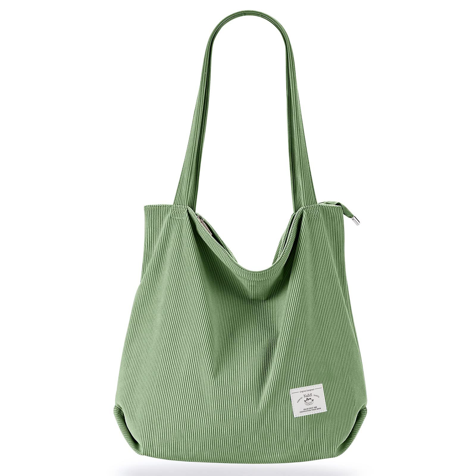 跨境新品 灯芯绒手提袋 购物袋 复古灯芯绒托特包 时尚女士挎包