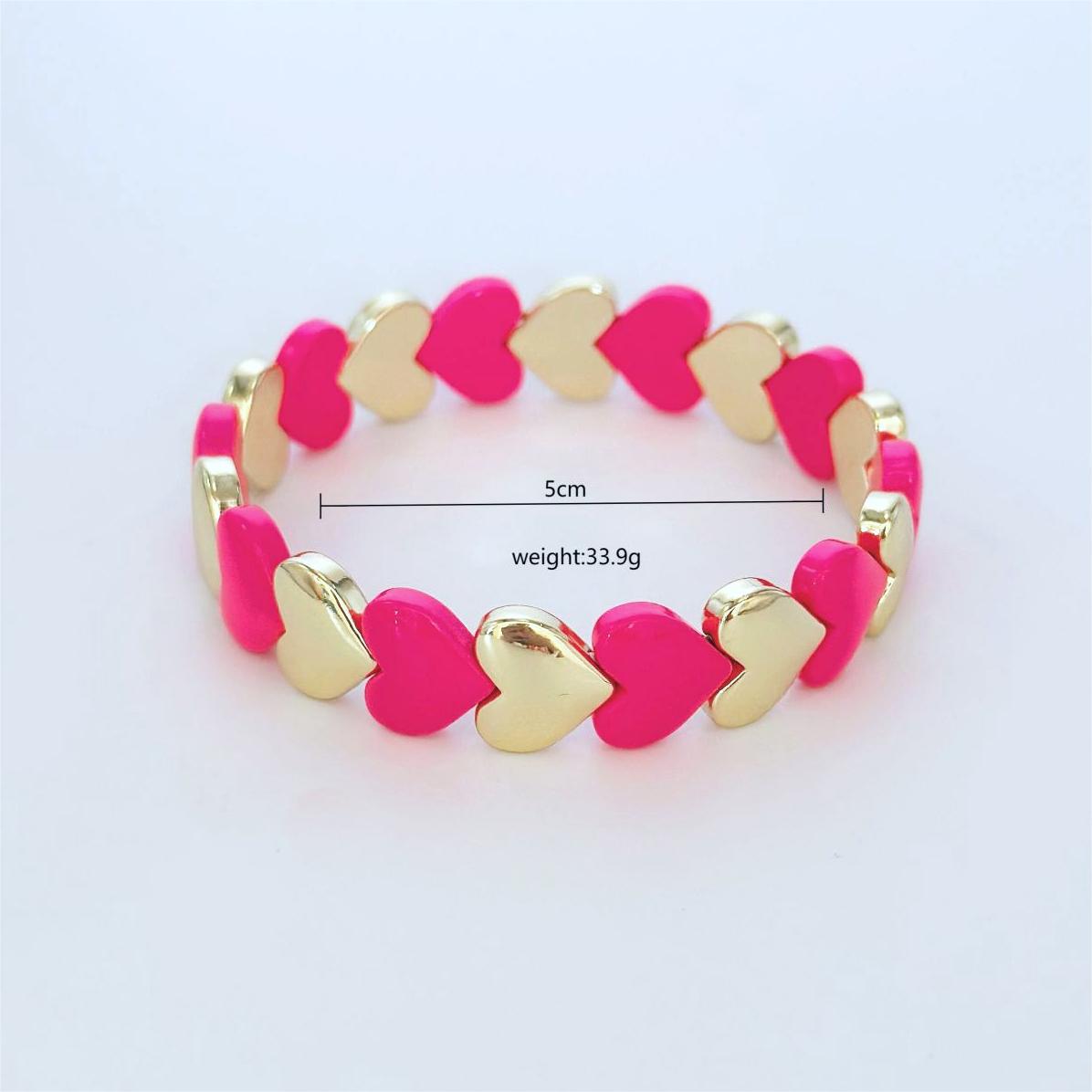 Heart Shape Pattern Copper Plating Heart Shape Bracelets Bangle