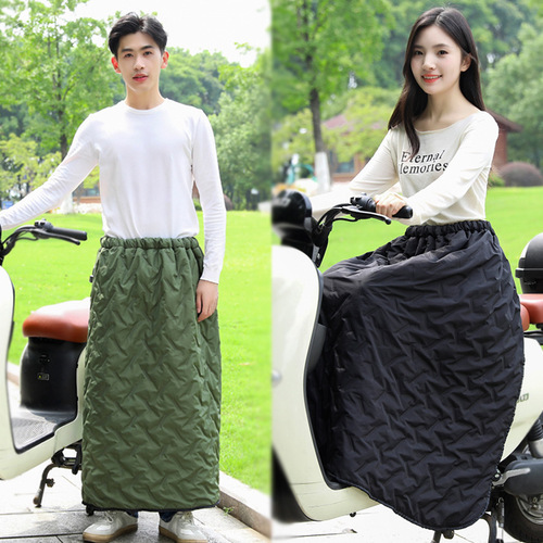 Electric vehicle windshield, motorcycle autumn and winter thickened large apron skirt, leg blocking waterproof warm knee protection windproof skirt