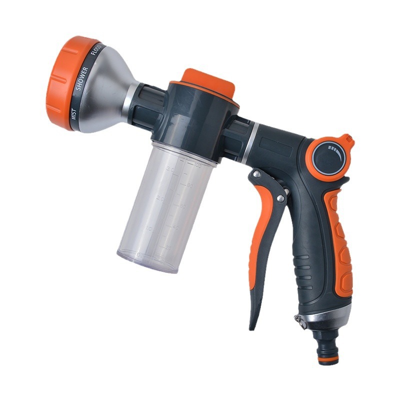 Nueva pistola de agua de espuma pistola de agua de lavado de coches lavadora de coches 9 función de espuma pistola de agua de riego de jardinería ducha para mascotas