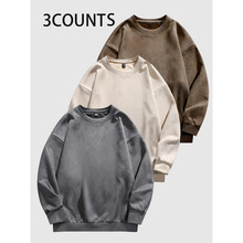 D 32611 Velvet Crew Neck Sweatshirt �ذ���Ƥ����ͷ����