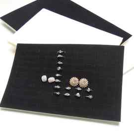 首饰盒内绒布戒指海棉垫展示耳钉收纳垫DIY平面首饰盘内插板饰品