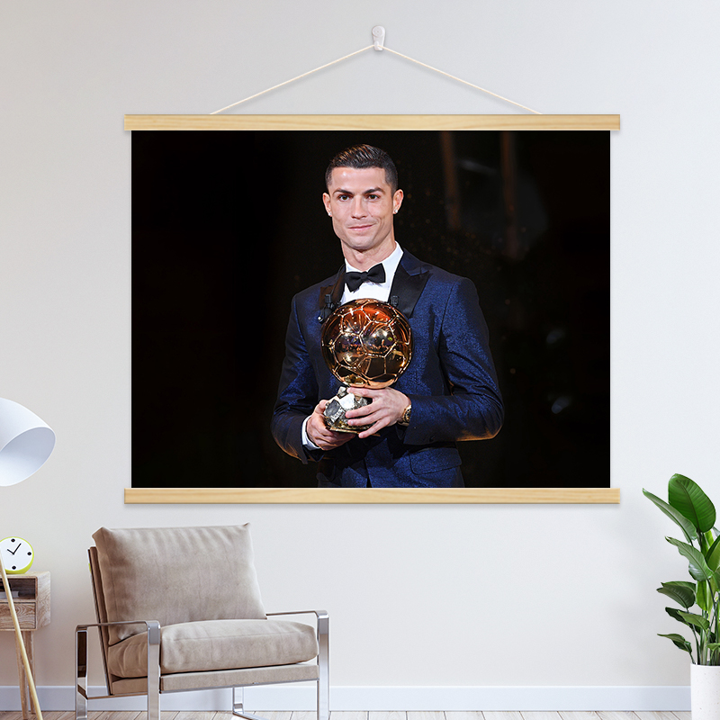 Copa del Mundo de Ronaldo Carteles de pared Decorativa Pintura Temática de Fútbol Estrellas Roll Colgar Pintura Dormitorio Habitación Mayorista