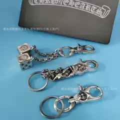 Kroxin Distressed Bag Zipper Pull with Cross Pendant, S925 Marked Spring Lobster Clasp, Vintage Style